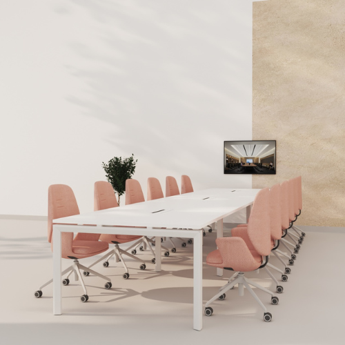 Harmony 12 Person Meeting Table Open Leg 1