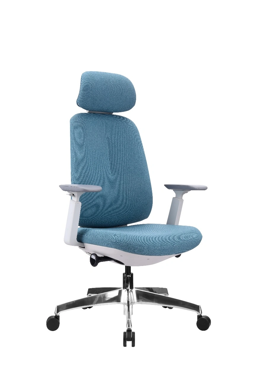 MIVO High Back Chair - Blue Fabric 1