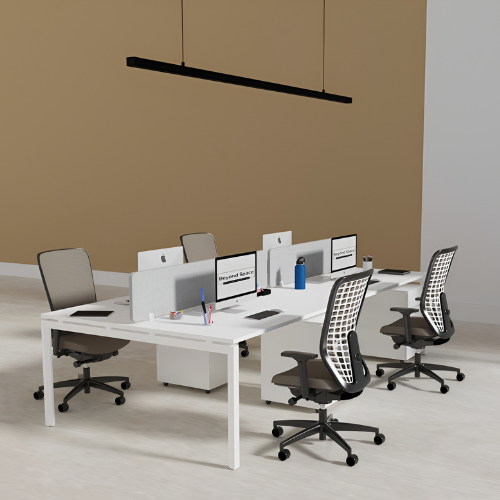 4 Person Face to Face Open Leg Workstation 1