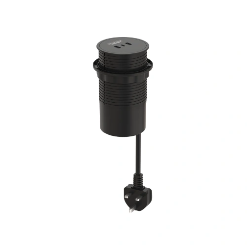 Pop-Up 4-Power PDU with USB Fast Charging-Black 1