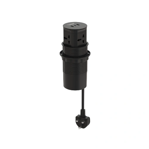 Pop-Up 4-Power PDU with USB Fast Charging-Black 2