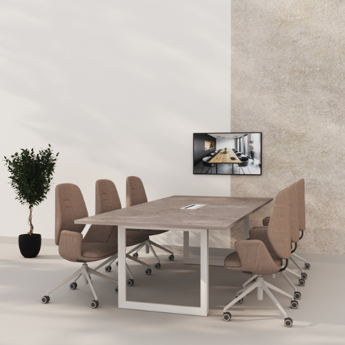 Harmony 6 Person Meeting Table Loop Leg 0