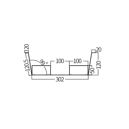 Under Desk U Shaped Cable Tray Small 1