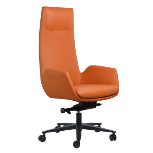 D60-A Boardroom Chair Orange PU Leather 1