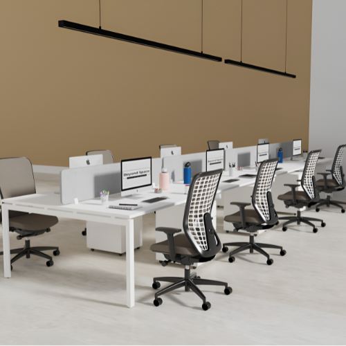 8 Person Face to Face Open Leg Workstation 1