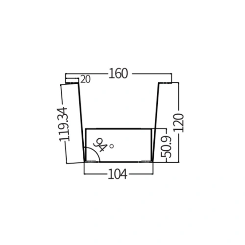 Under Desk U-Shaped Cable Tray Large 1