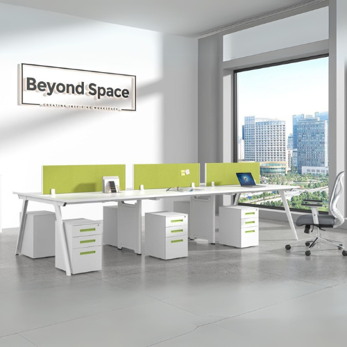 6 Person Face to Face A Leg Workstation