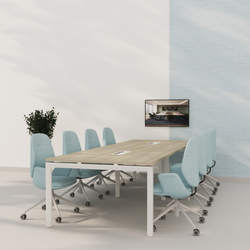 Harmony 8 Person Meeting Table Open Leg 1