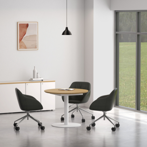 Round Meeting Table with Integrated Power 2