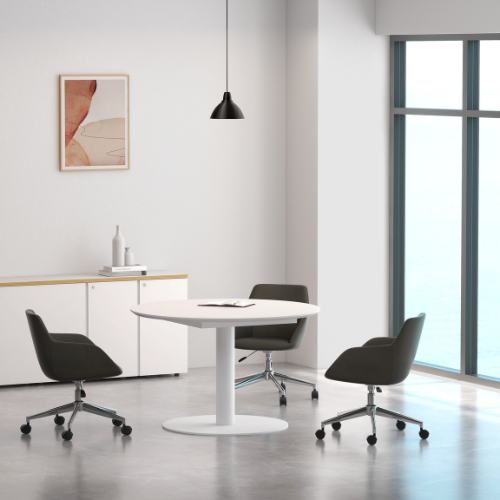 Round Meeting Table with Integrated Power 5