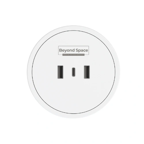 Pop-Up 4-Power PDU with 20W USB Fast Charging-White